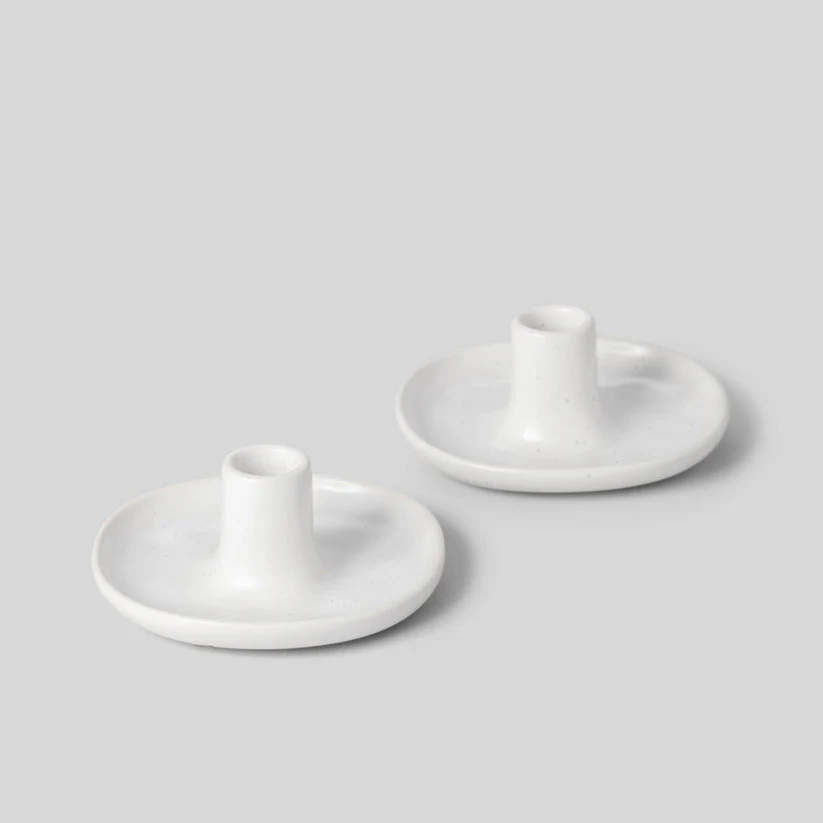 Fable The Candle Holders - Large - Speckled White