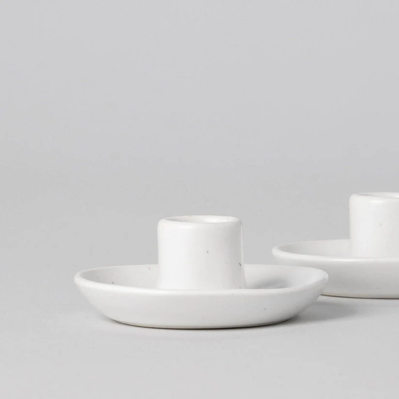 Fable The Candle Holders - Large - Speckled White - Image 2