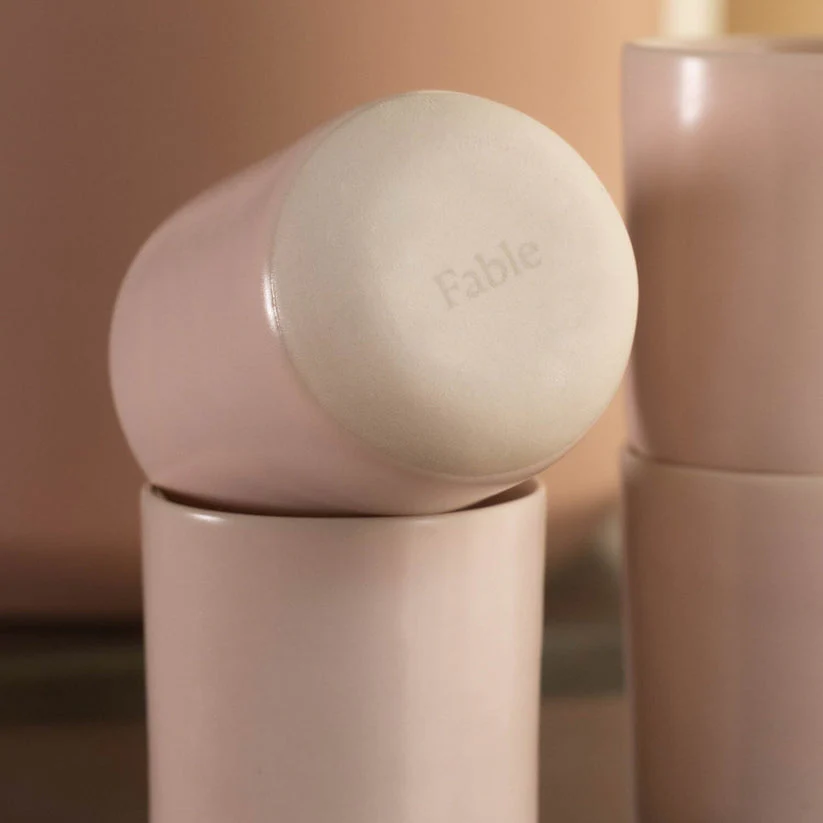 Fable The Cappuccino Cups 4pc - Blush Pink - Image 3