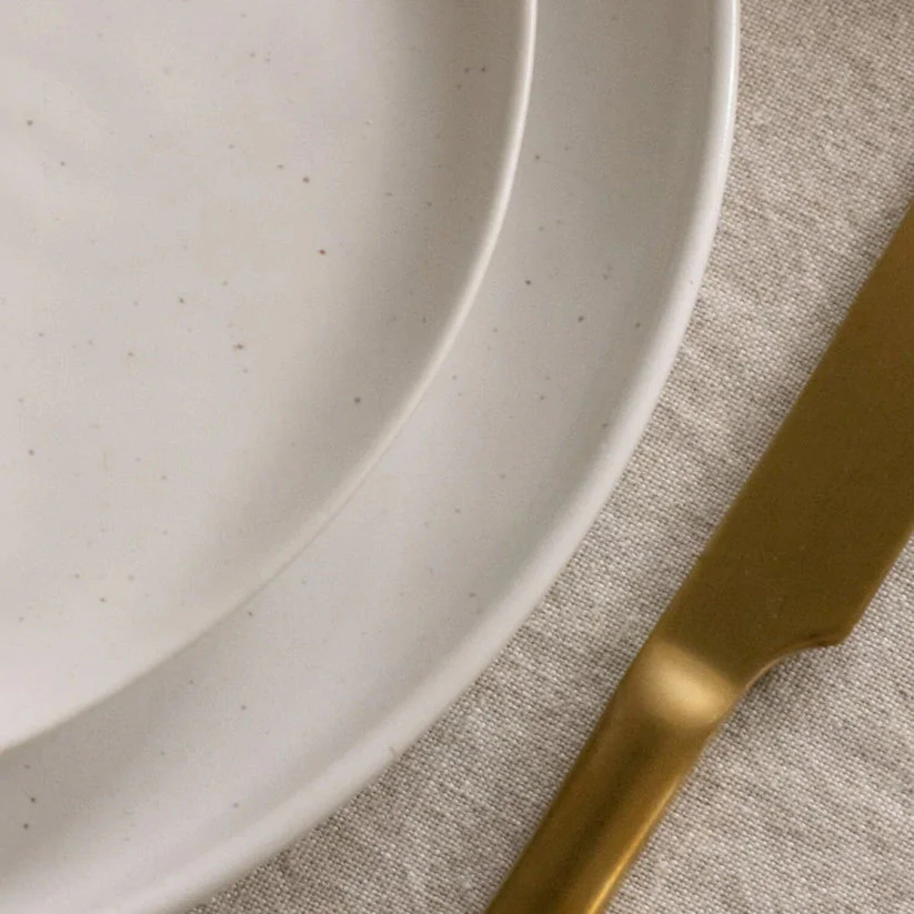 Fable The Dinner Plates 4pc - Speckled White - Image 2