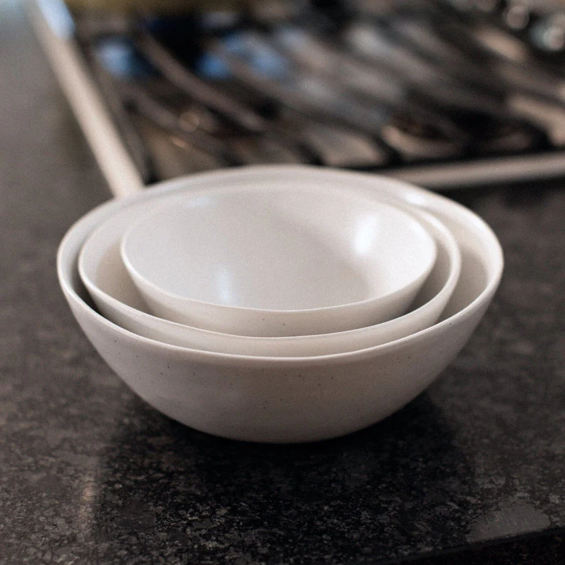 Fable The Nested Serving Bowls 3pc - Cloud White - Image 3