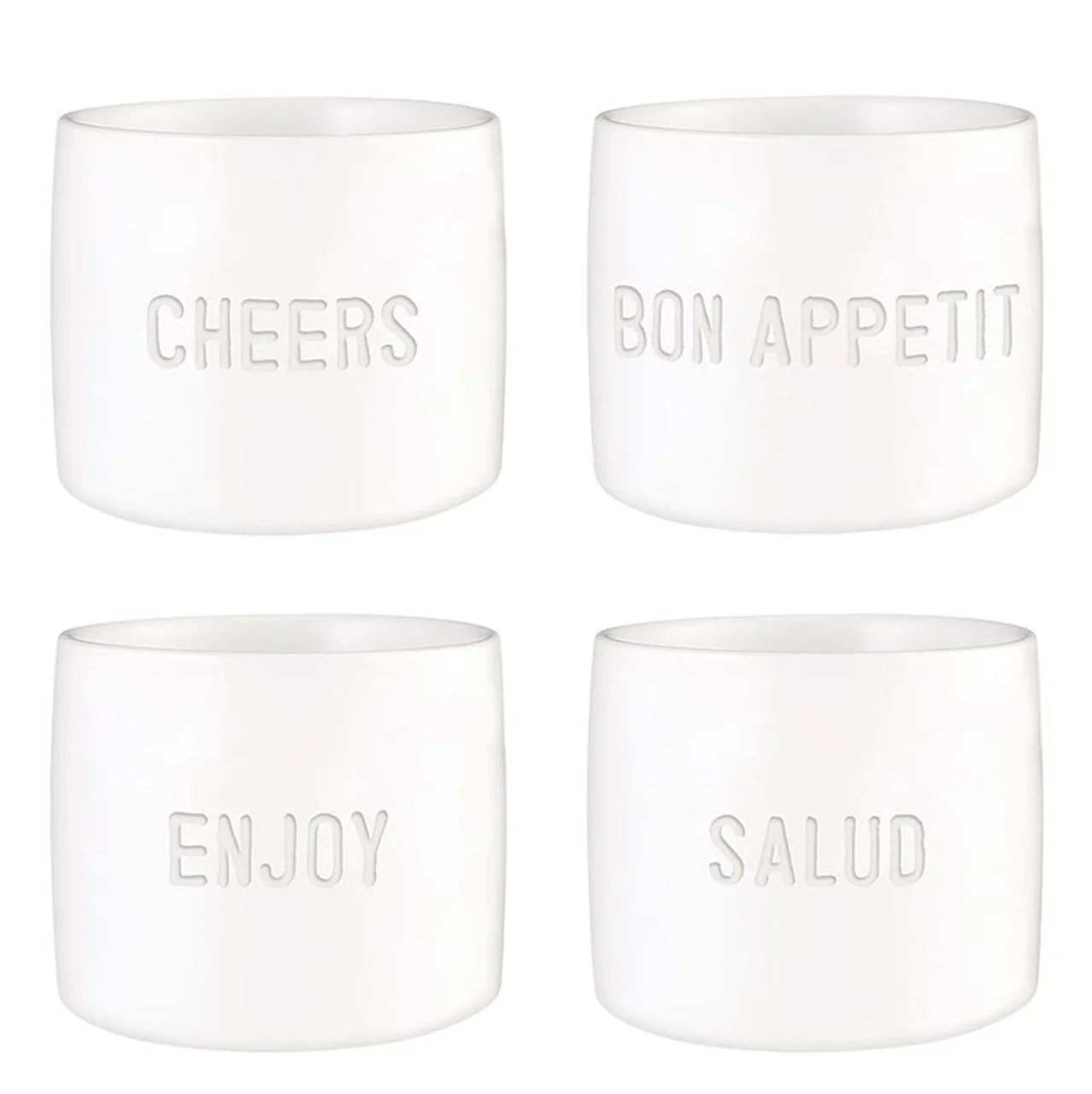 Face To Face Ceramic Napkin Rings - Bon Appetit - Image 2
