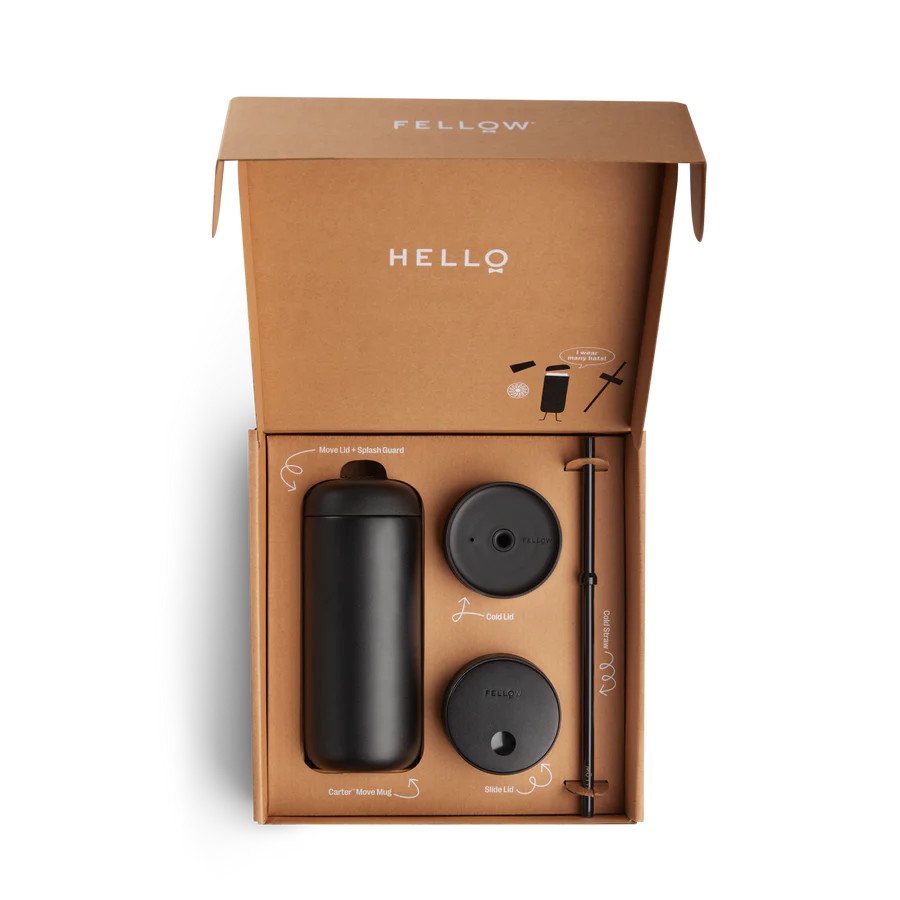 Fellow Carter 3-in-1 Sip System - Matte Black 16oz/473ml - Image 2