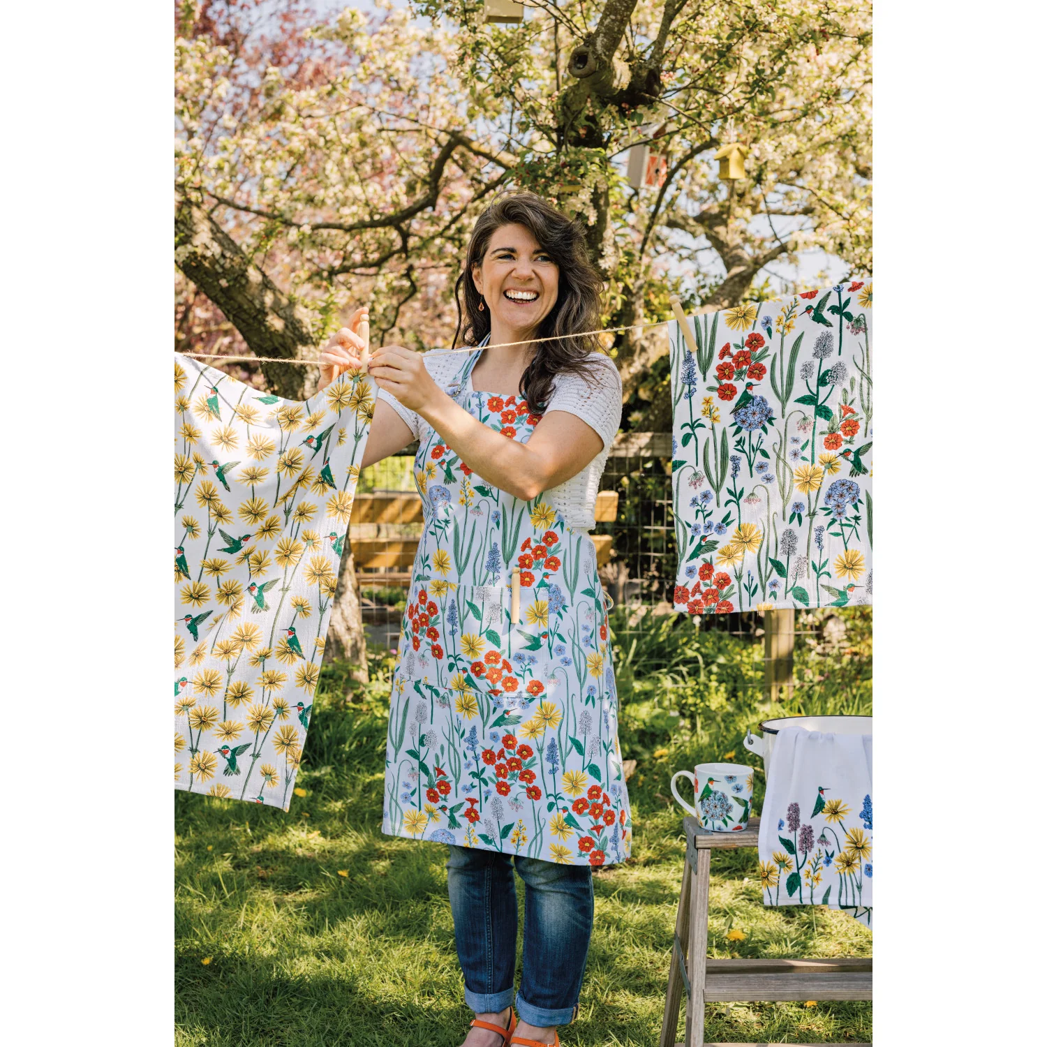 Floursack Dishtowel Set/3 - Hummingbird - Image 3