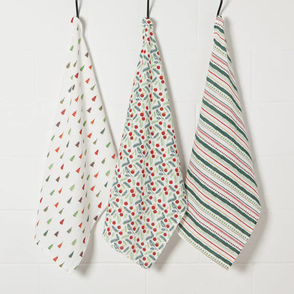 Floursack Dishtowel Set/3 - Merry & Bright - Image 2