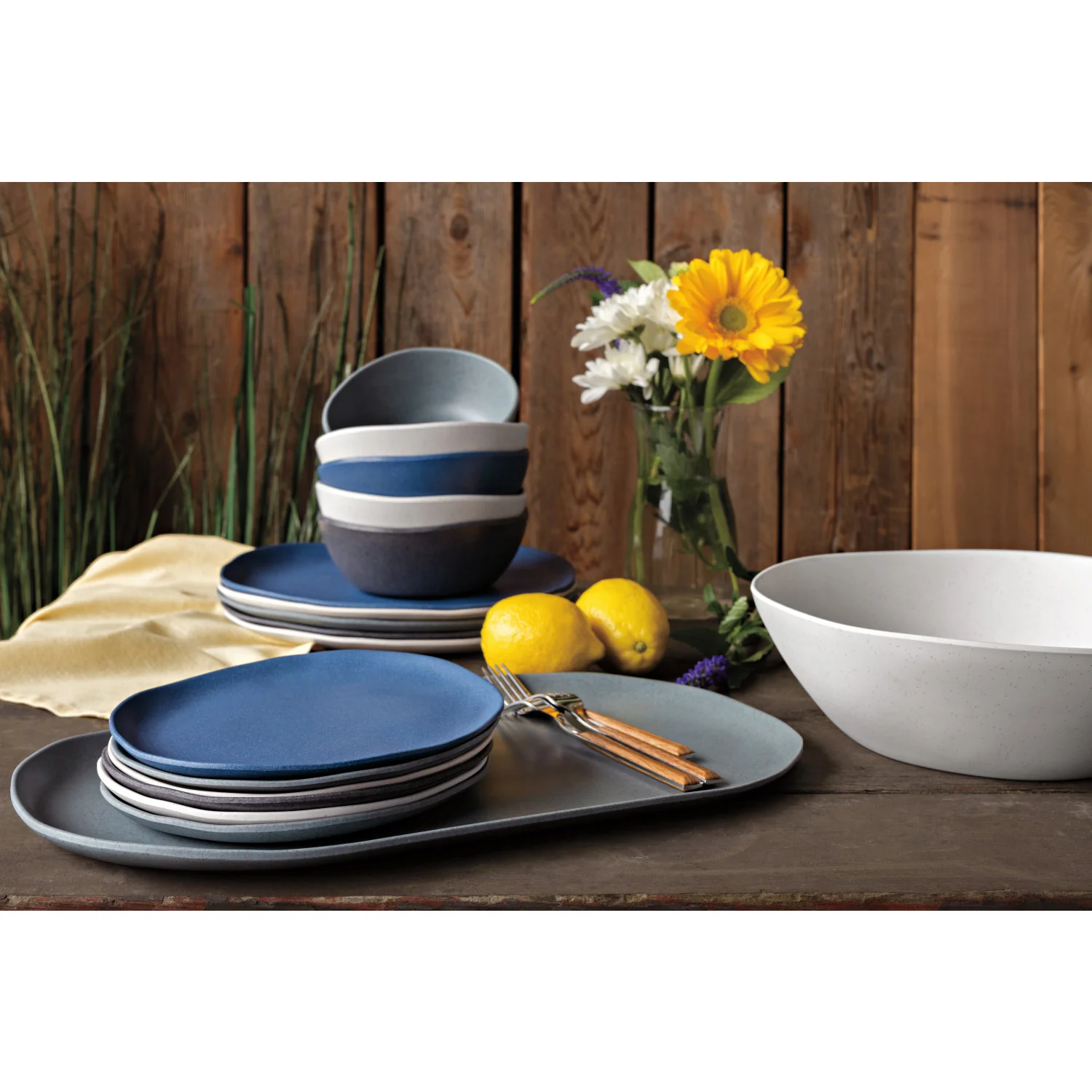 Fresco Melamine Side Plate - Graphite (8") - Image 2