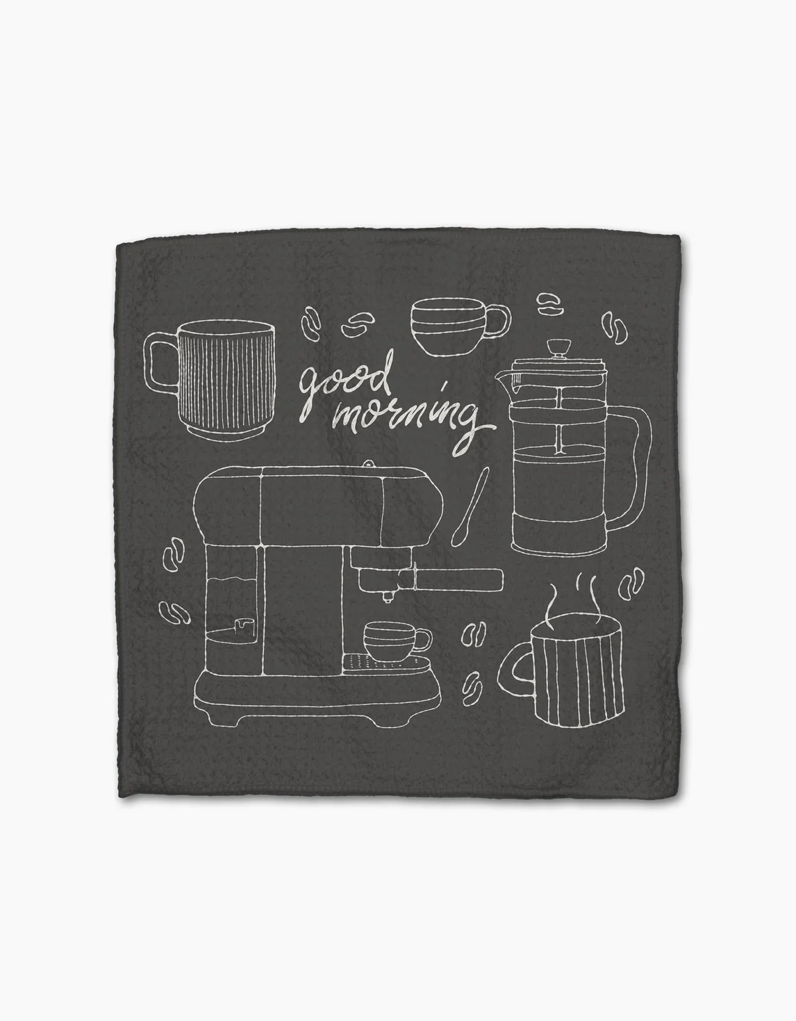 Geometry Good Morning Coffee Dishcloth S/3 - Image 2