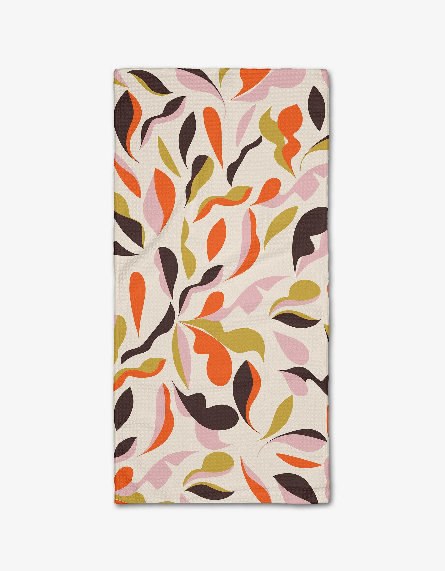 Geometry Playful Leaves Bar Towel