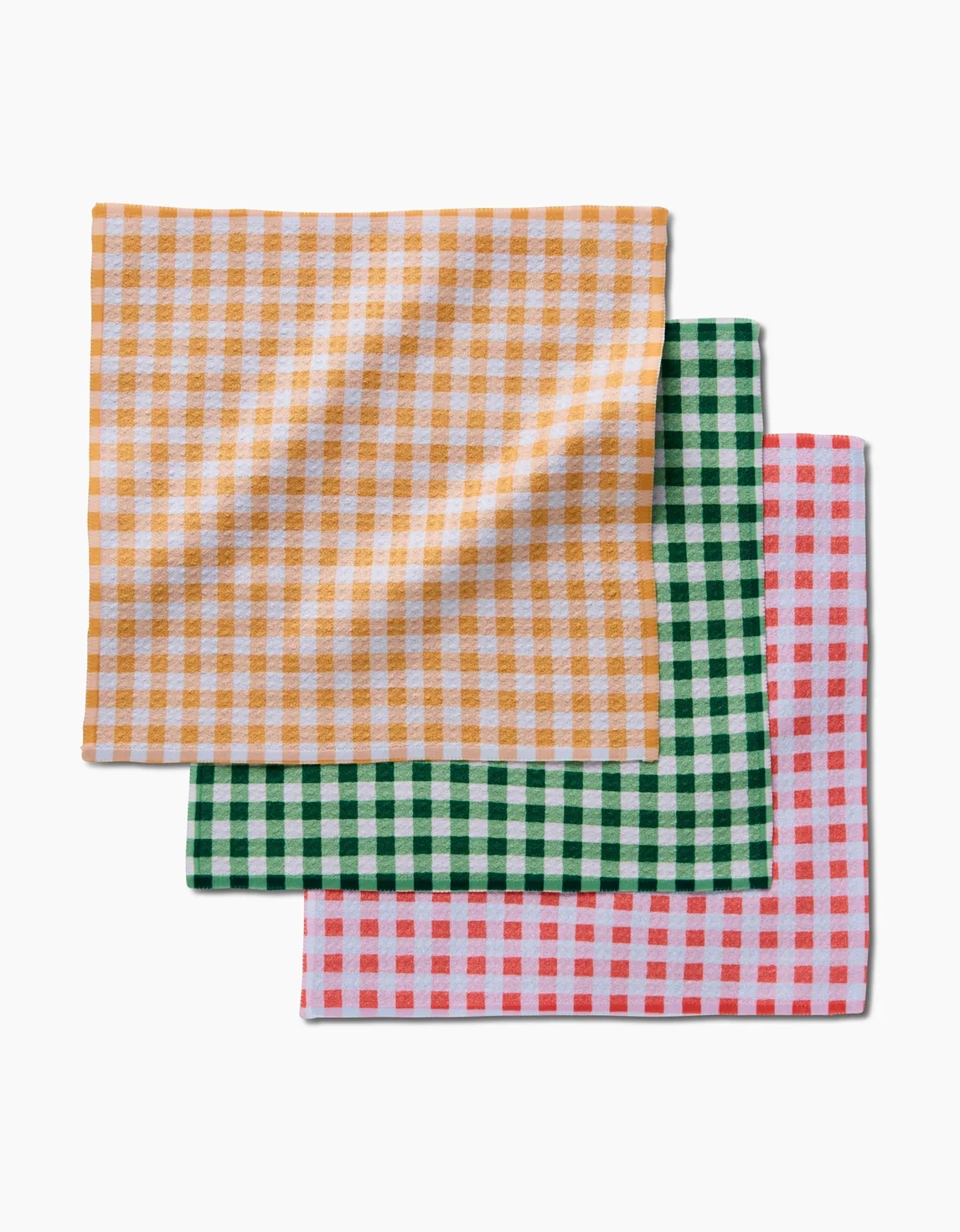 Geometry Spring Plaid Dishcloths S/3