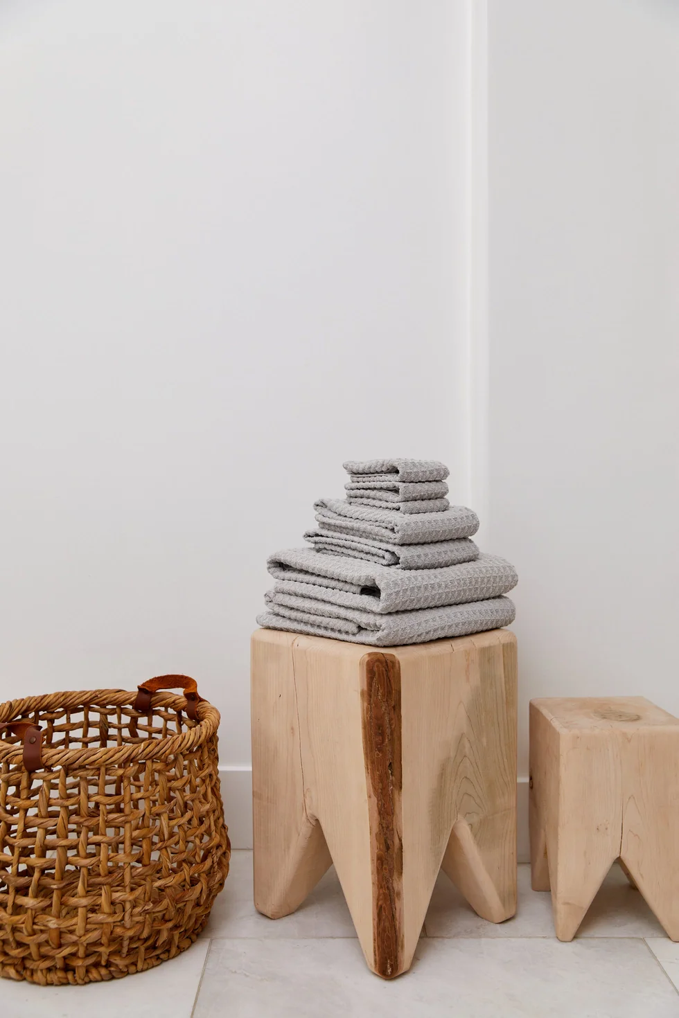Geometry Stone Waffle Washcloth Set - Image 2