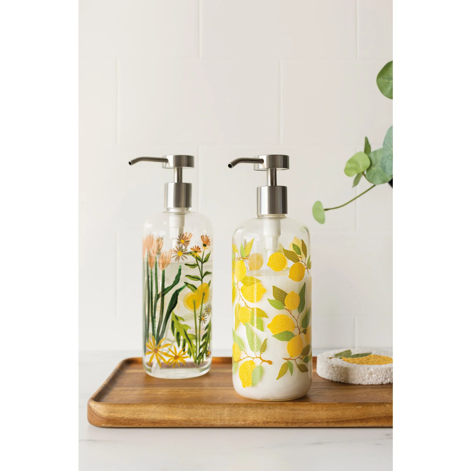 Glass Soap Pump - Lemons - Image 2