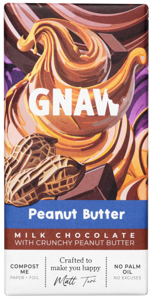Gnaw Peanut Butter Milk Chocolate - 80g