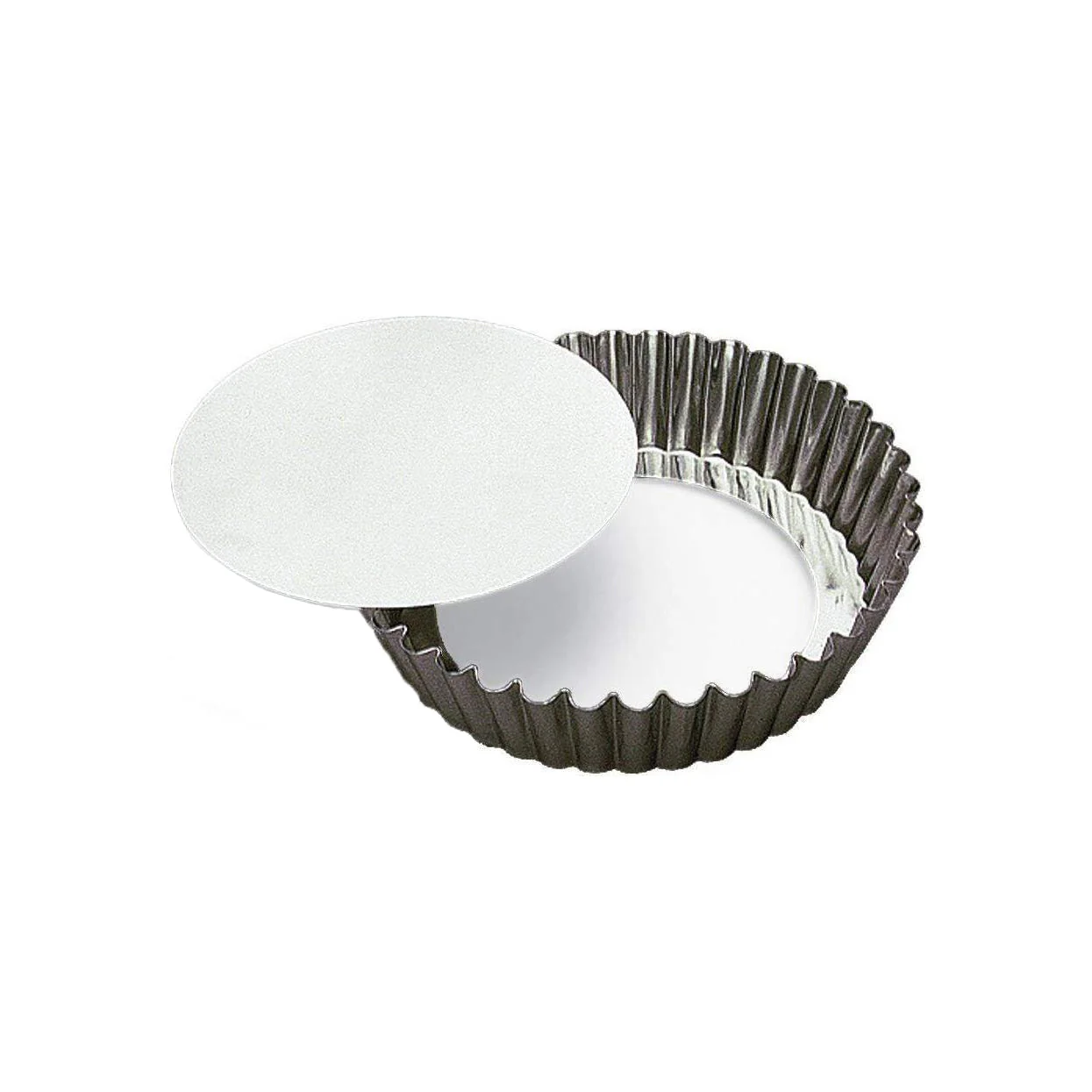Gobel Fluted Quiche Mold Round w Narrow Base 20x4.5cm