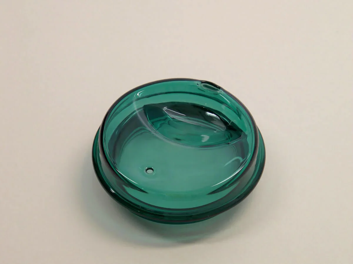 8oz Teal Good Cuppa Double Wall Glass Takeaway Cup - Image 2