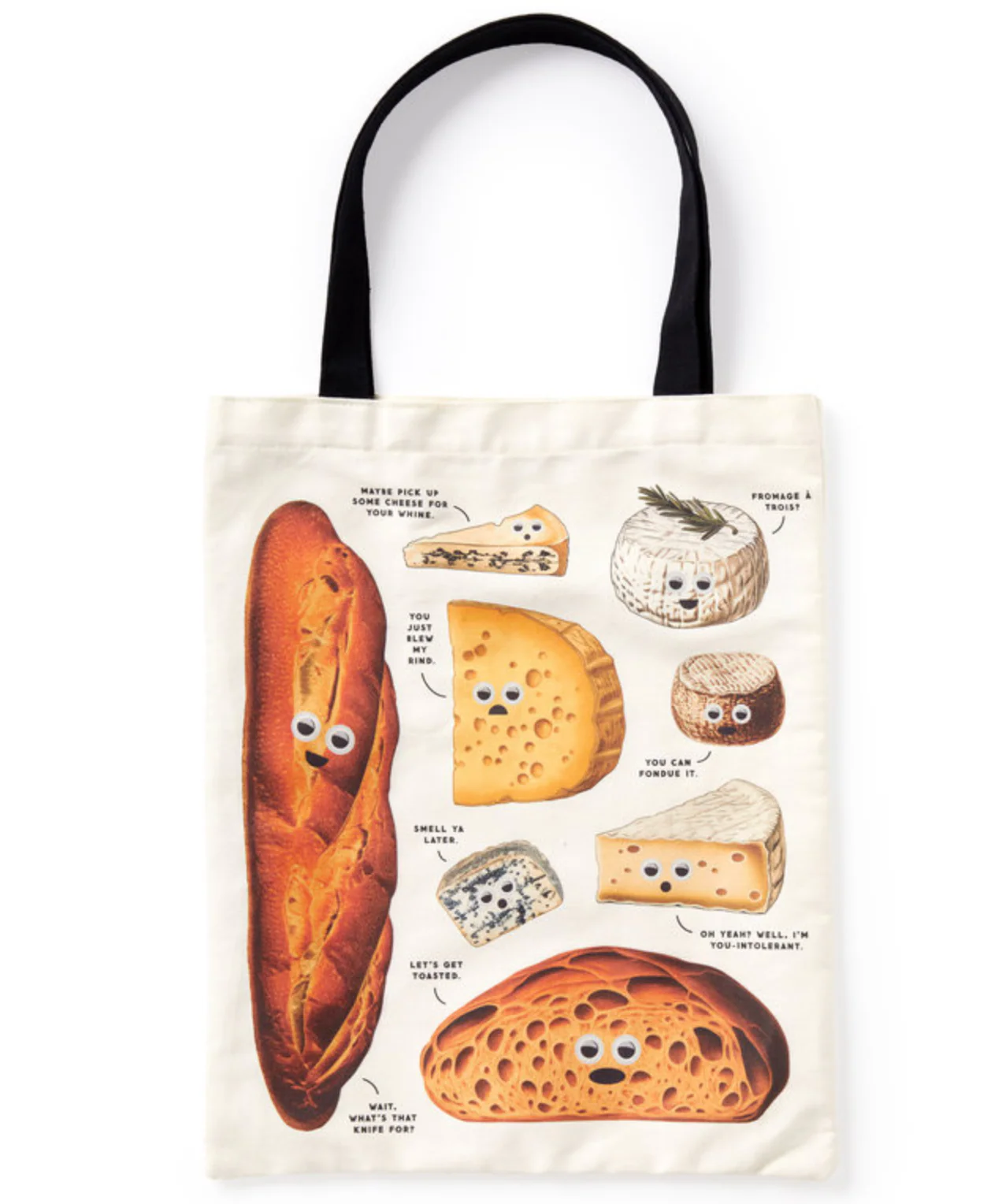 Googly Food Canvas Tote