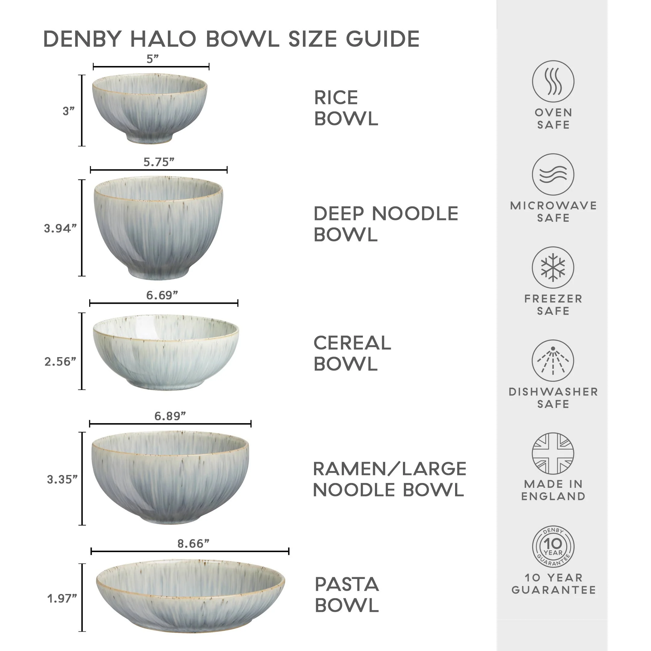 Denby Halo Speckle Pasta Bowl - Image 3