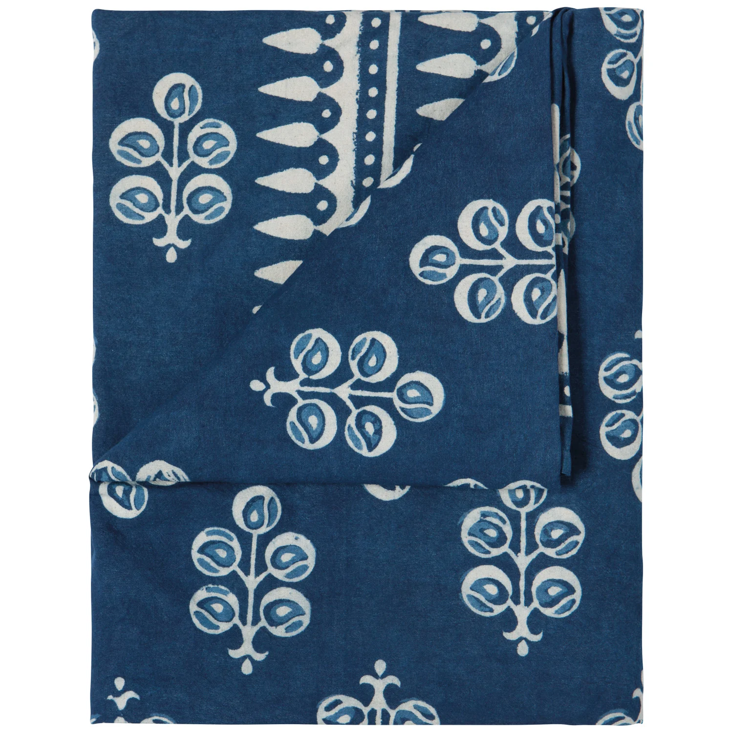 Hawthorn Block Print Tablecloth 90 x 60 inches - Image 3