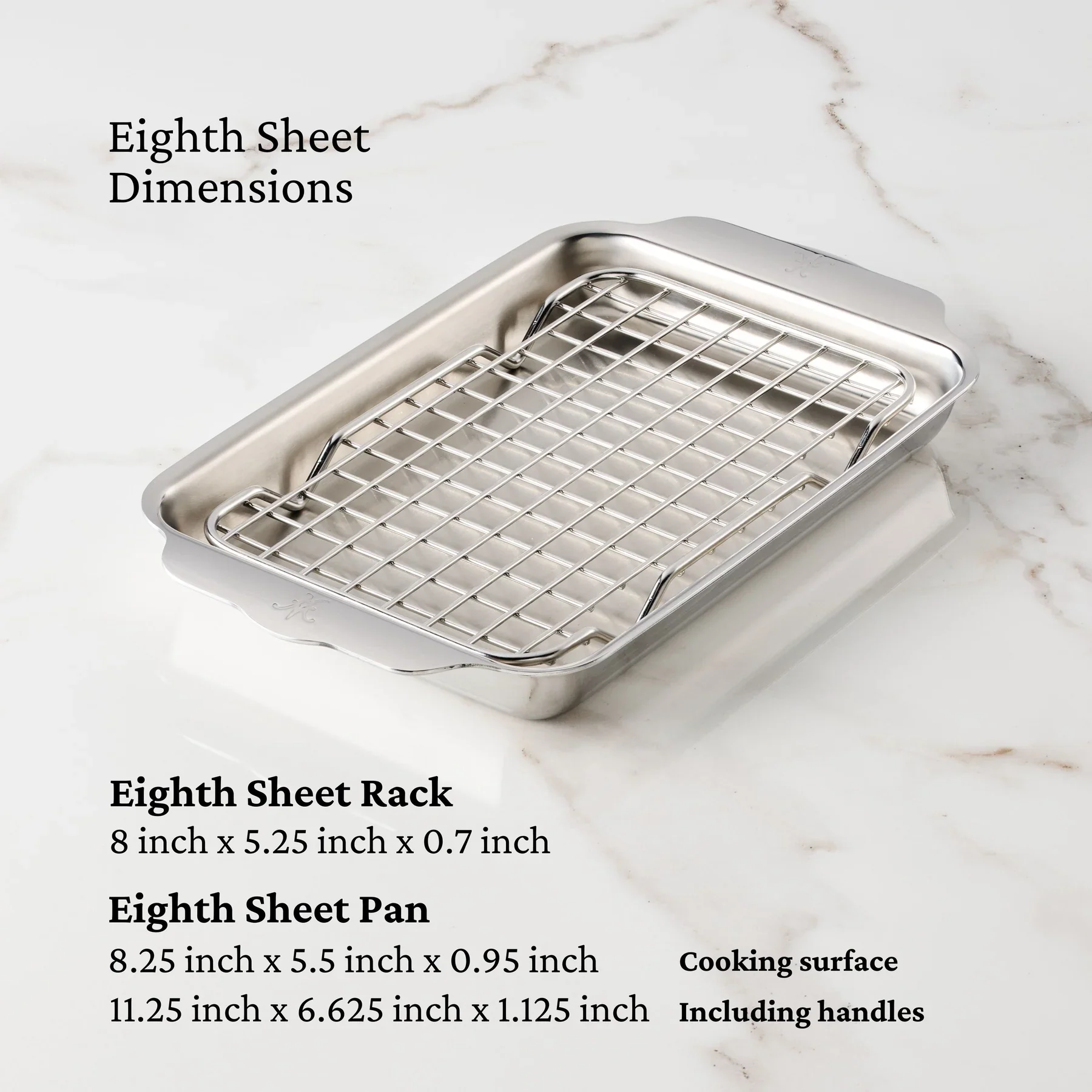 Hestan Provisions Ovenbond 9x6" Clad Eighth Sheet Pan + Rack - Image 6