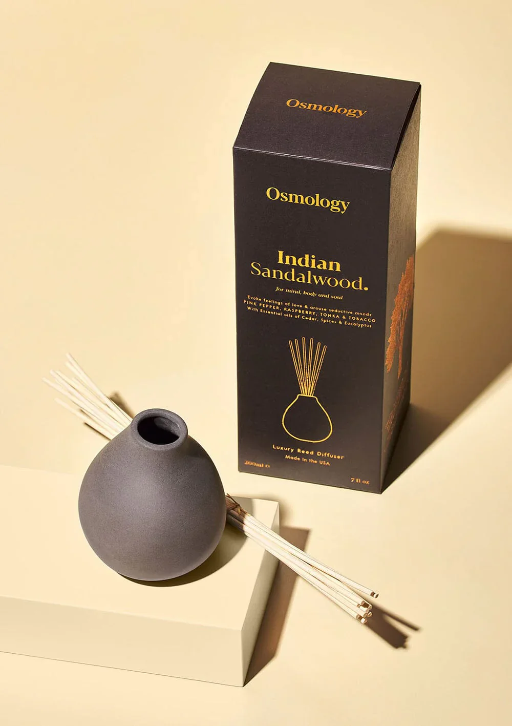 Indian Sandalwood 7 fl oz Reed Diffuser - Pepper Raspberry and Tonka (40% off at checkout) - Image 2