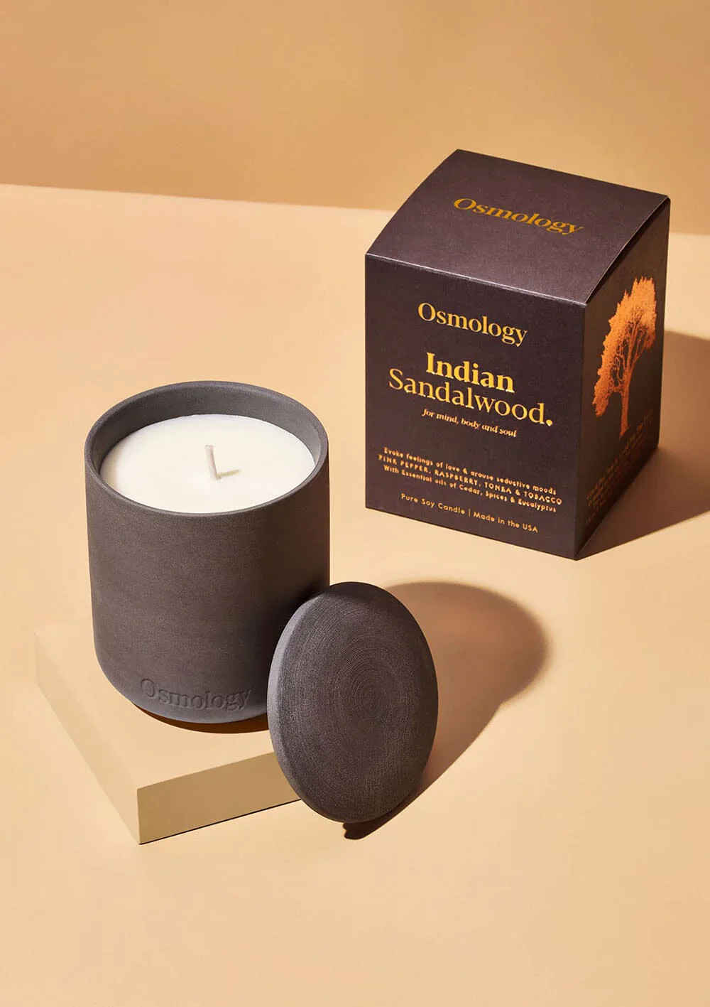 Indian Sandalwood Scented 9.8 oz Candle - Pepper Raspberry and Tonka (40% off at checkout) - Image 2