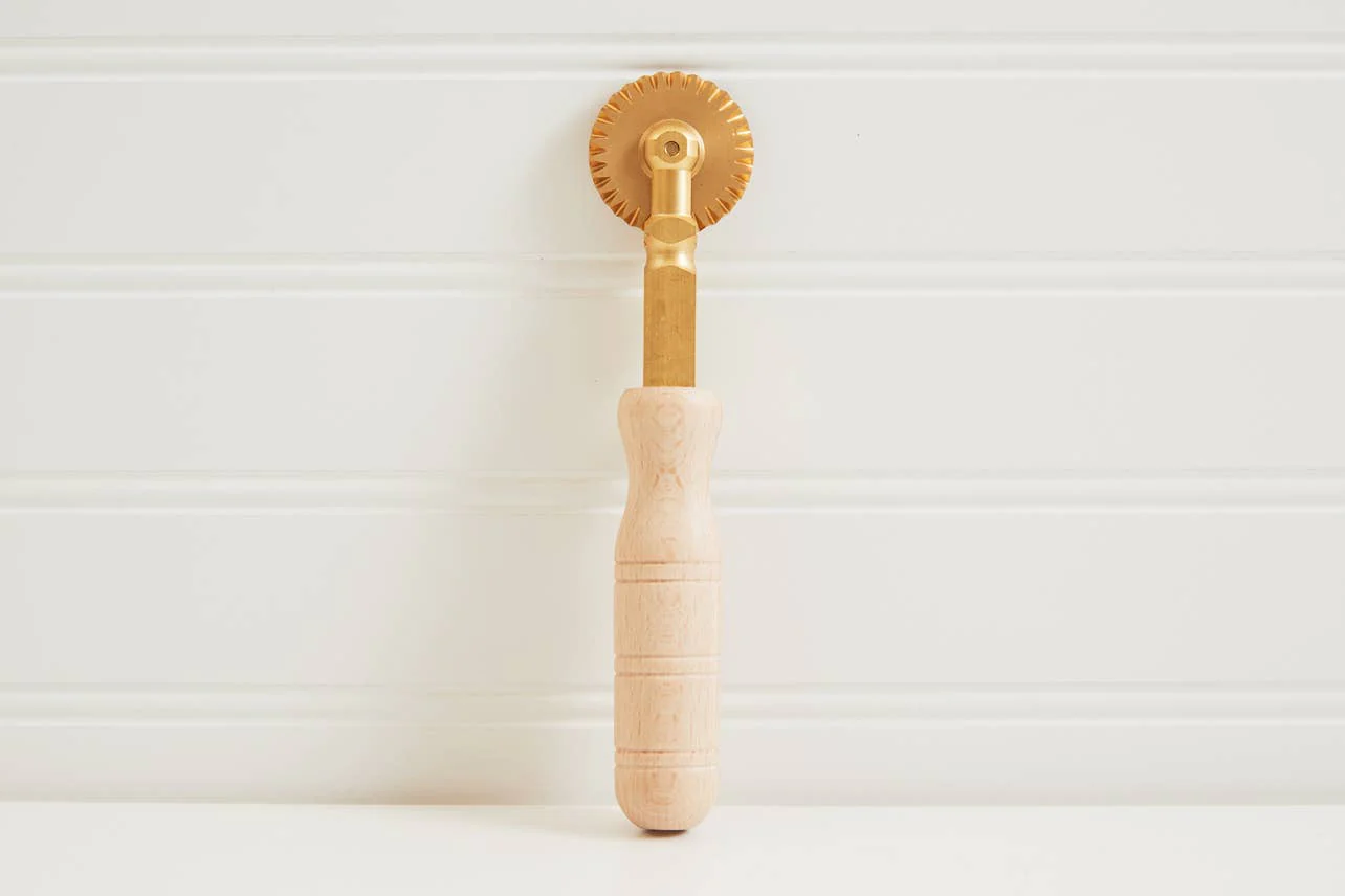 Italian Pasta Fluted Wheel Cutter - Brass Wheel