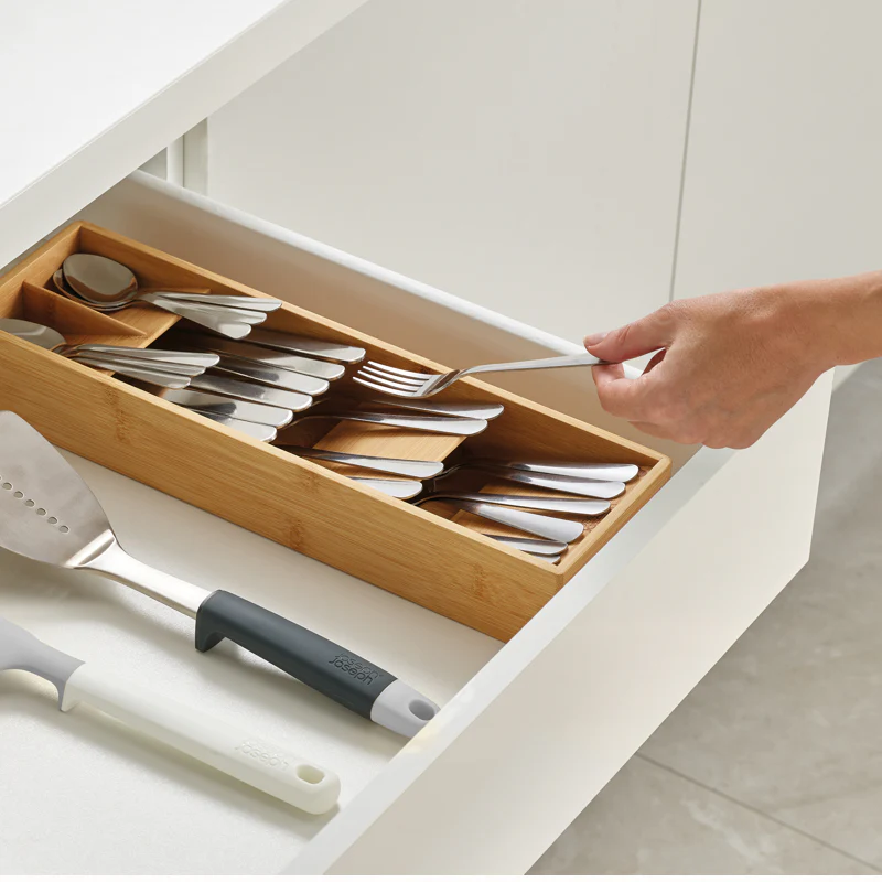 Joseph Joseph Bamboo Compact Cutlery Organizer - Image 2