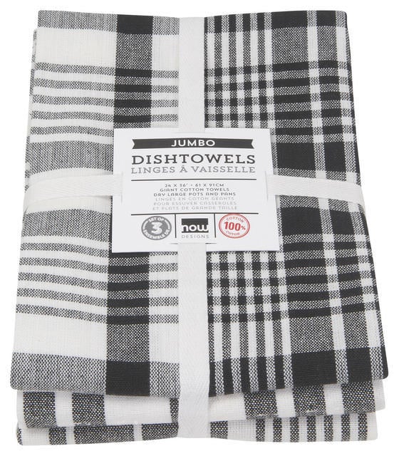 Jumbo Towels - Black set of 3