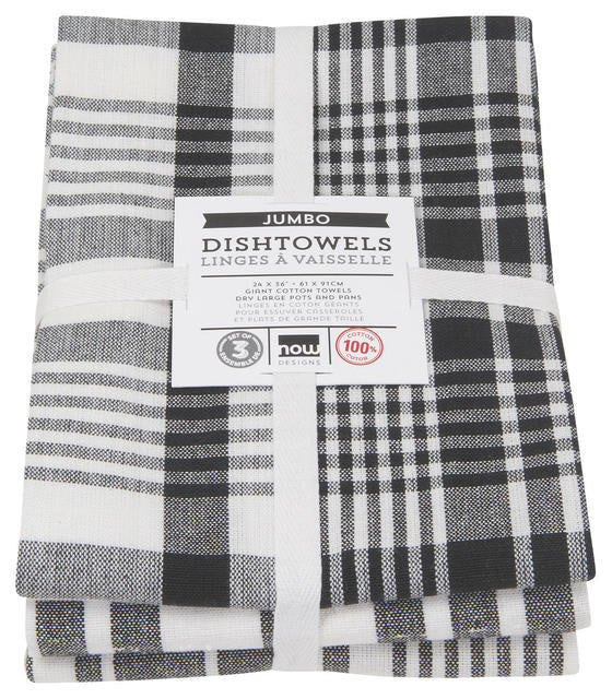 Jumbo Towels - Black set of 3 - Image 2