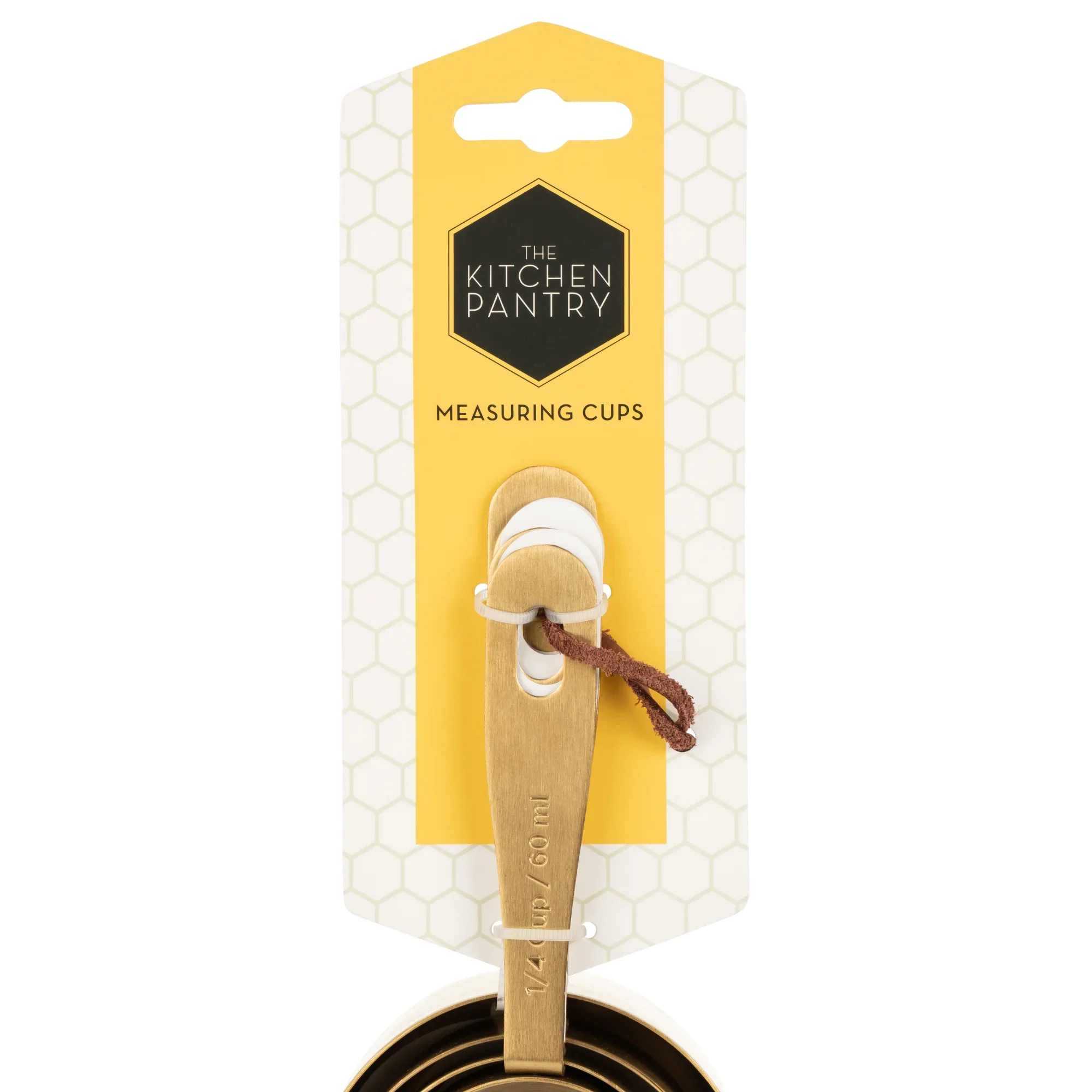 Kitchen Pantry Brass Measure Cups S/4 - Image 5