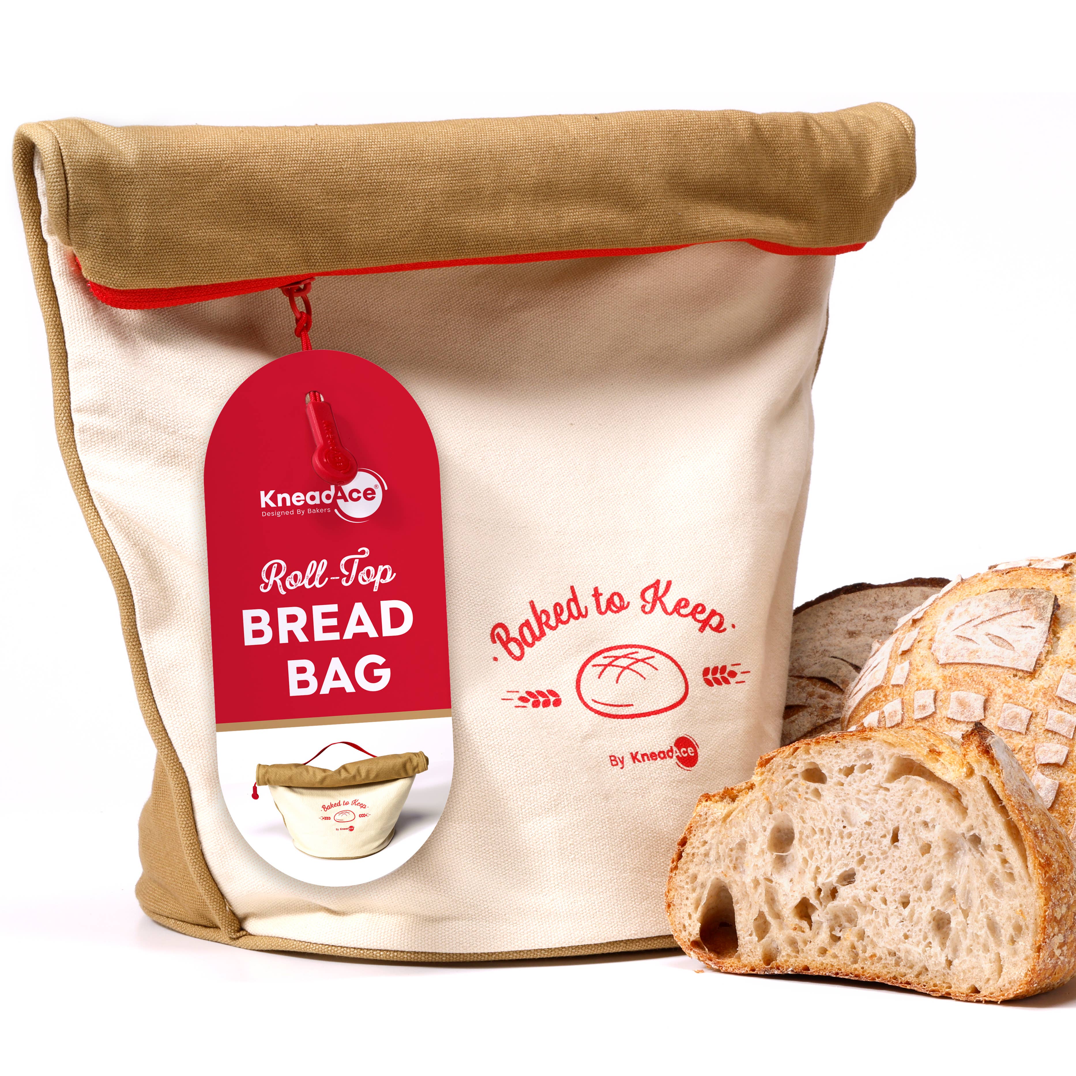 KneadAce Bread Bag Grey/Off-White - Image 14