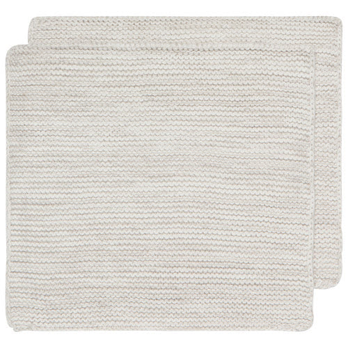 Knit Dishcloths - set/2 Dove Grey