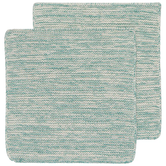 Knit Dishcloths - Set/2 Lagoon - Image 2