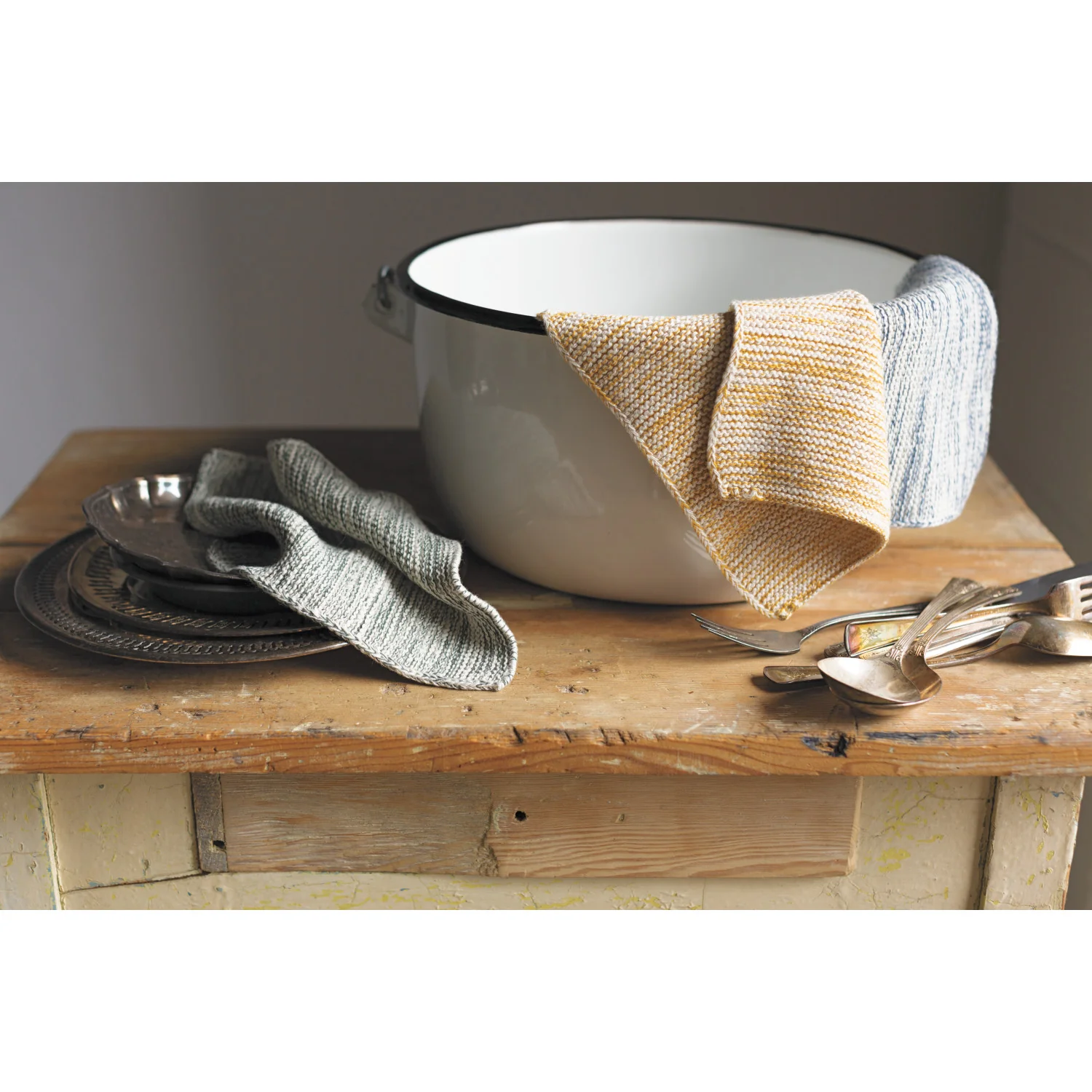 Knit Dishcloths - set/2 Midnight - Image 2