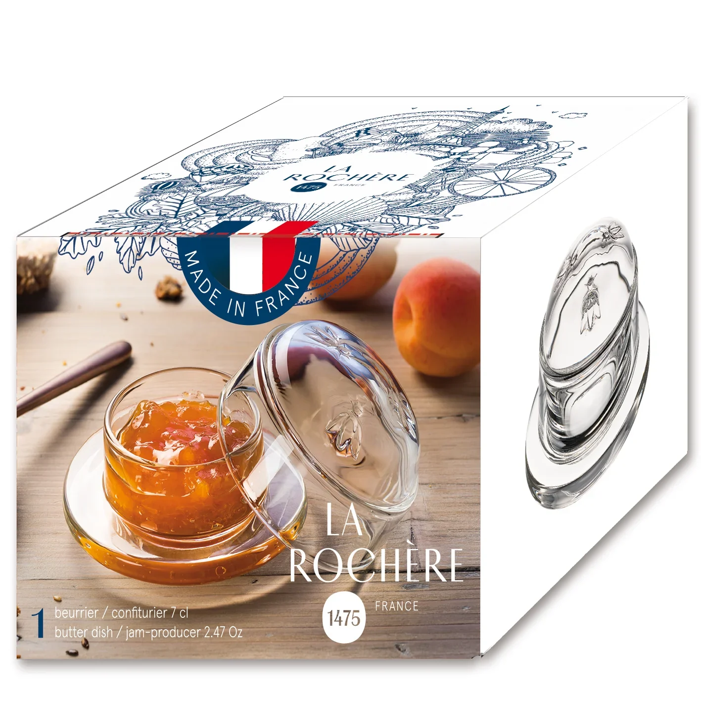 La Rochere Bee Round Butter Dish - Image 3