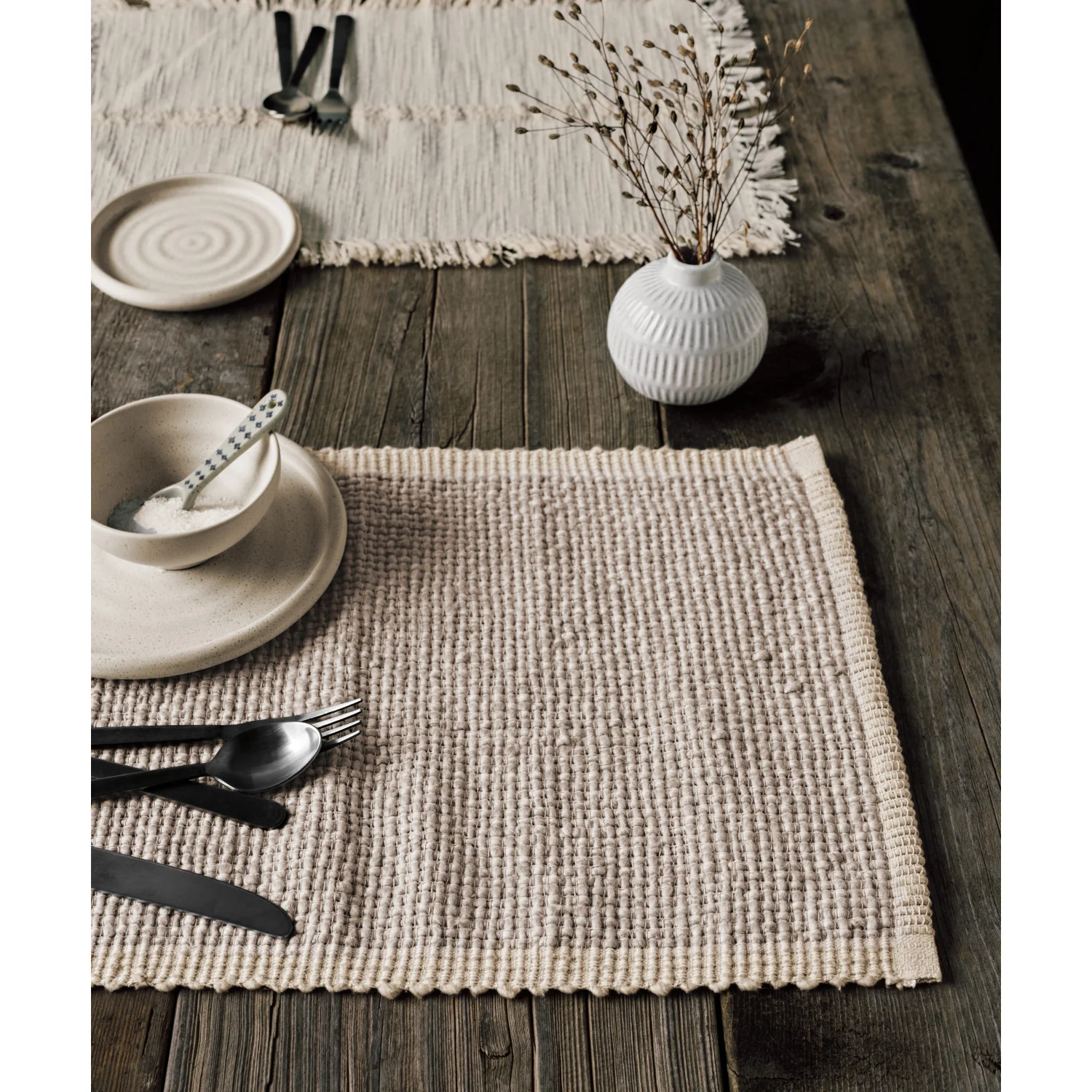 Lattice Placemat - Dove Gray - Image 2