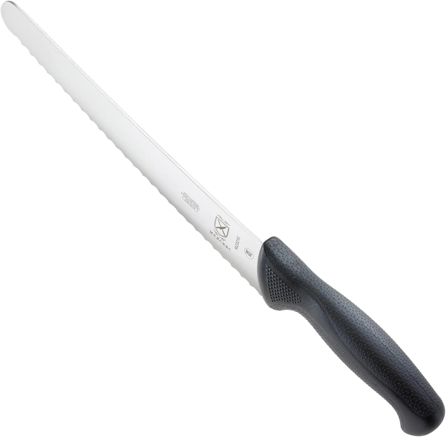 Mercer Millennia Black Handle 10" Wide Wavy Edge Bread Knife - Image 2
