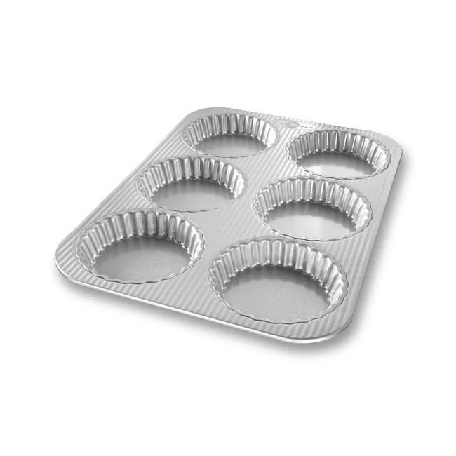 Mini Fluted Tart Pan 6 Well - USA Pan - Image 2