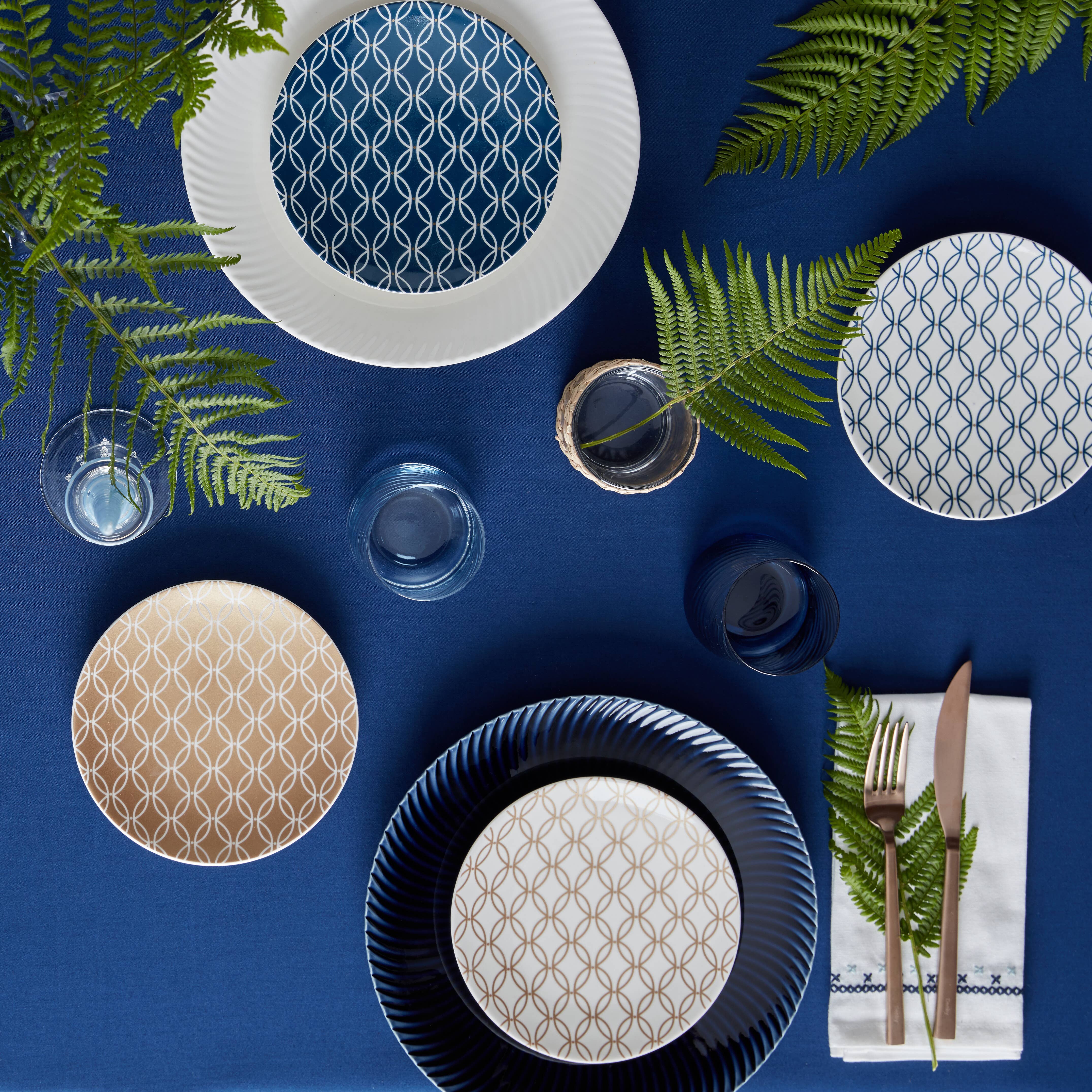 Modern Deco Appetizer Plate Blue - Image 3