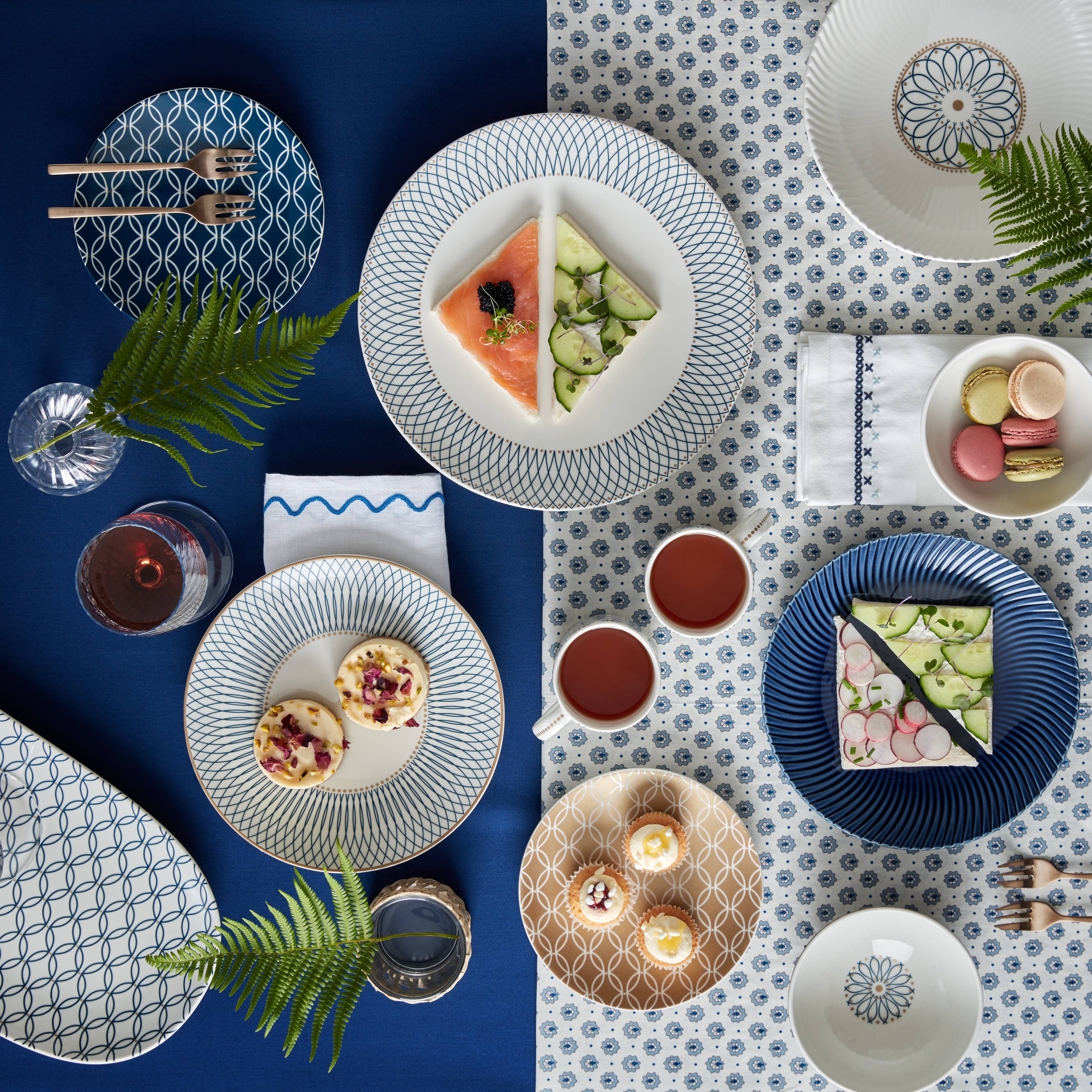 Modern Deco Appetizer Plate Blue - Image 4