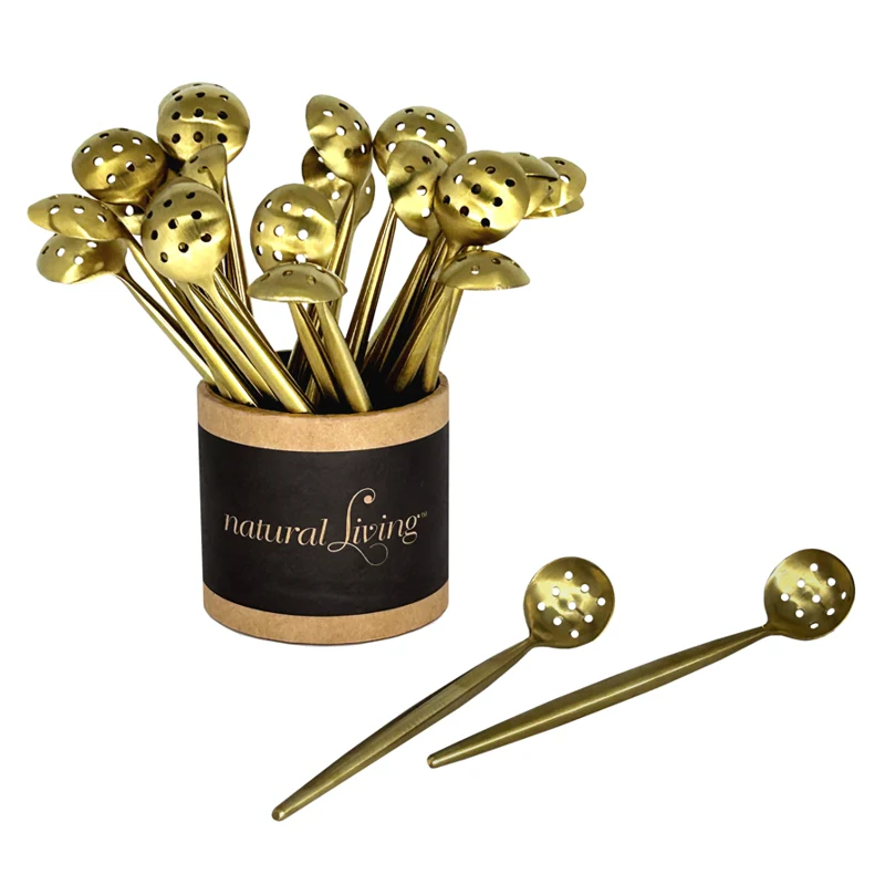 Natural Living Small Olive Spoon - Gold