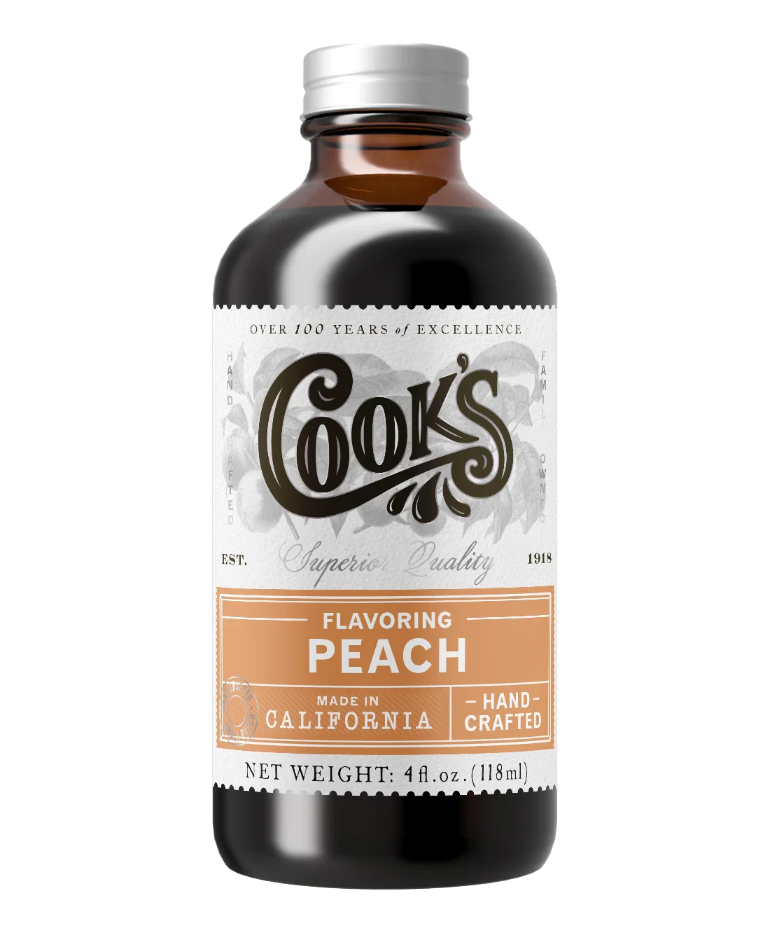 Natural Peach Flavouring - 118ml/4oz