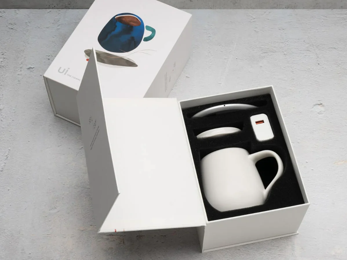OHOM Ui 3 Self-Heating Mug Set - Jasmine White - Image 2