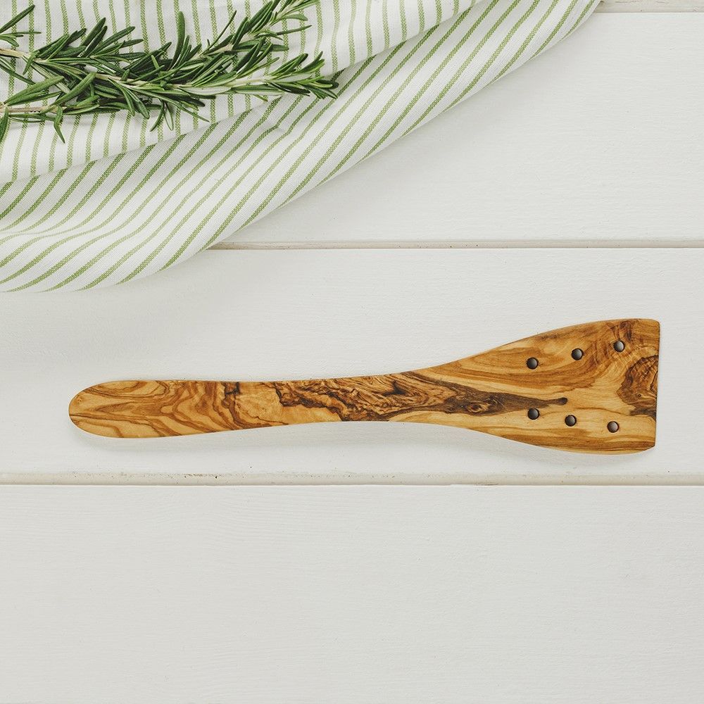 Olive Wood - Slotted Spatula - Image 2