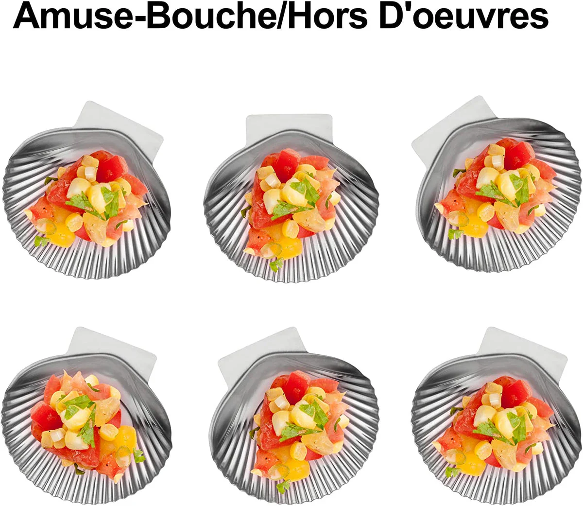 Outset Stainless Steel Clam/Coquille Shells (12pk) - Image 2