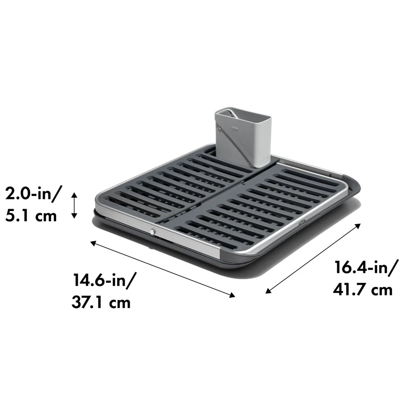 OXO Aluminum Folding Dish Rack - Image 4