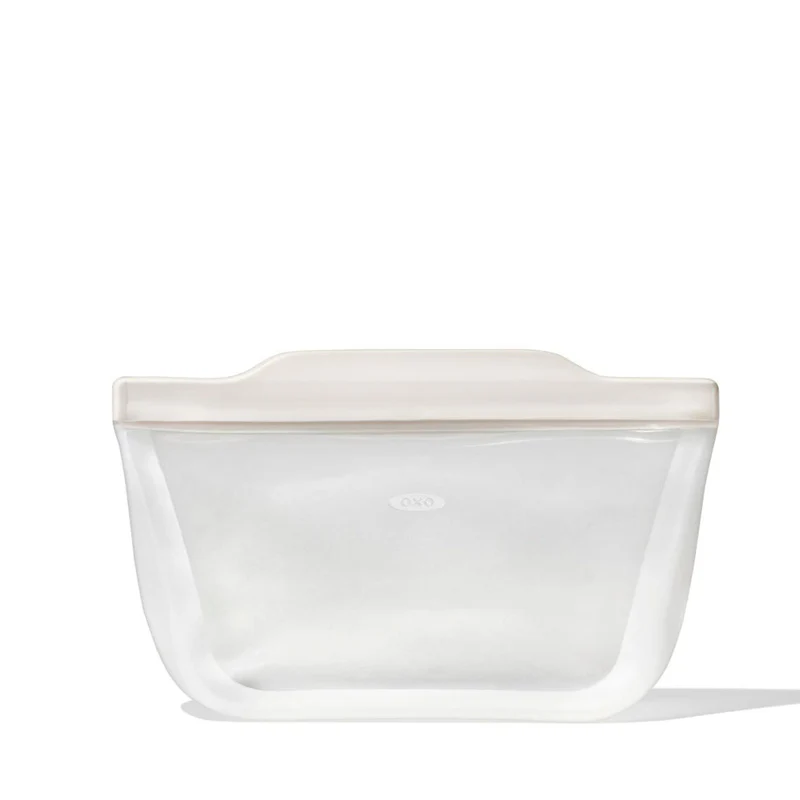 OXO Reusable Stand-Up Bag - Oat White (32oz) - Image 3