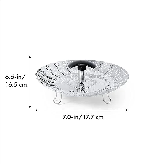 OXO Stainless Steel Steamer with Extendable Handle - 8" - Image 2