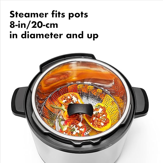 OXO Stainless Steel Steamer with Extendable Handle - 8" - Image 4