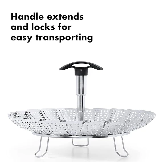 OXO Stainless Steel Steamer with Extendable Handle - 8" - Image 5