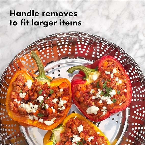 OXO Stainless Steel Steamer with Extendable Handle - 8" - Image 6
